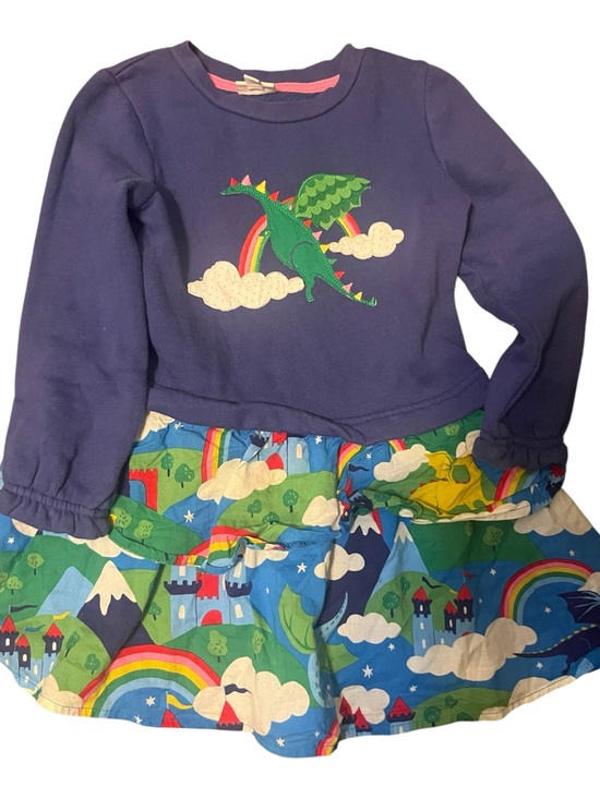 Mini Boden Other - Kids' Dragon Appliqué
Dress In Multi Dragon Sky